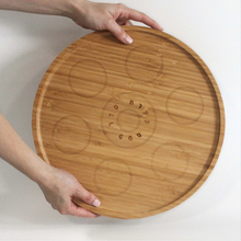 Load image into Gallery viewer, Modern Wood Colorful Ceramic Seder Plate