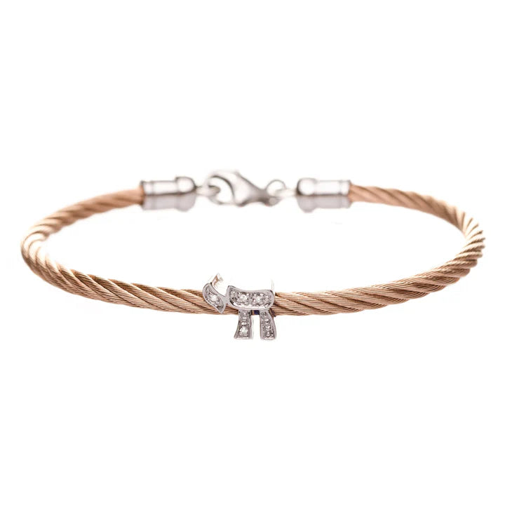 Diamond Chai Cable Bracelet For Women