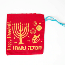 Load image into Gallery viewer, Chanukah Colorful Gelt Bag set of 4
