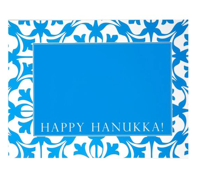Chanukah laminated Drip tray set of 2 Blue and Purple