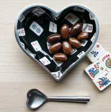 Load image into Gallery viewer, Mah Jong Heart Bowl with Heart Spoon
