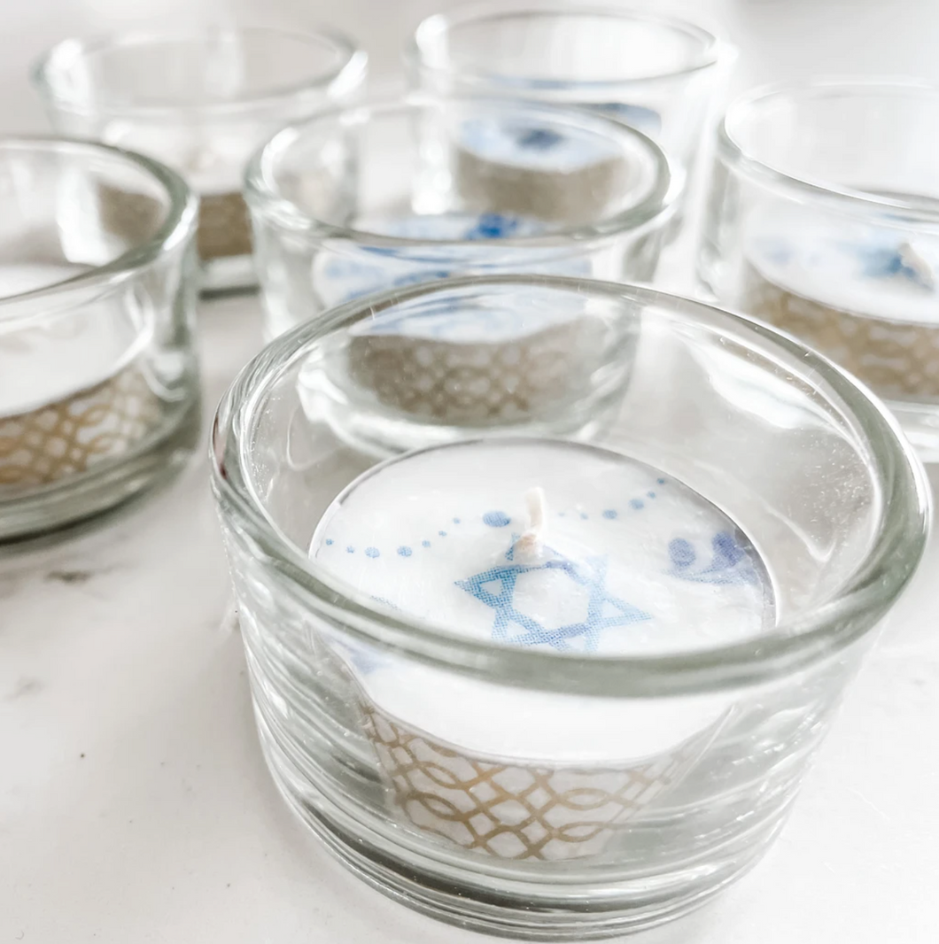 Star of David Tealights & Candle Holders- Chanukah Decoration