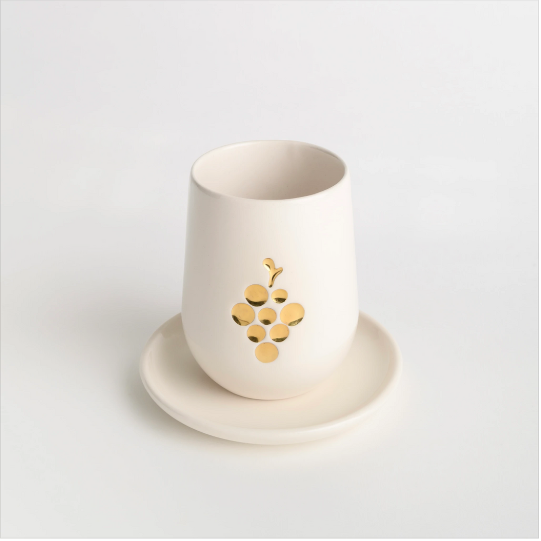 Modern Ceramic Kiddush Cup