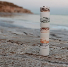 Load image into Gallery viewer, Menorah - Handmade of Dead Sea Salt, 3 Designs in One (Gold)

