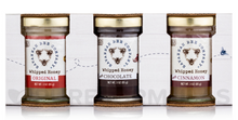 Load image into Gallery viewer, Whipped Honey Sample Set - Original, Chocolate &amp; Cinnamon Flavors
