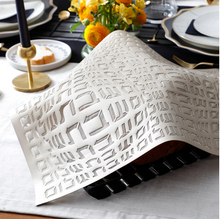 Load image into Gallery viewer, Challah Cover Hebrew Type - Champagne Leatherette
