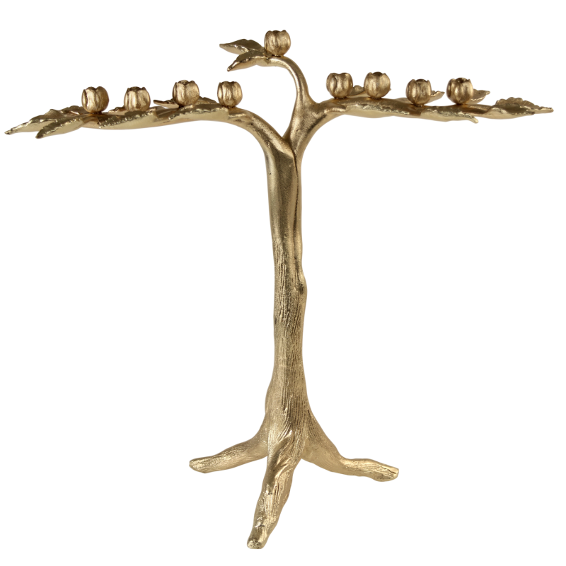 Golden Branch Menorah